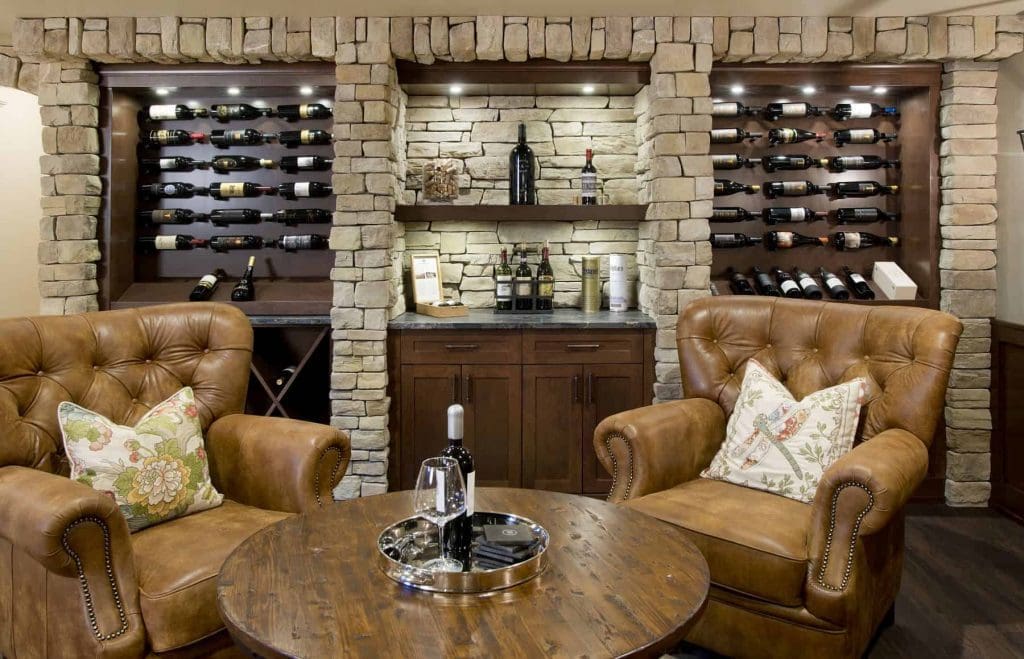 Auburn Bay Wine Room Project By Renova Homes & Renovations Calgary, Alberta