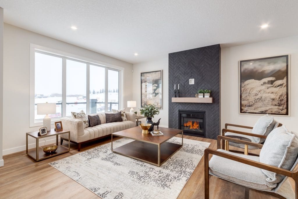 Crimson Ridge Fireplace on main floor living space