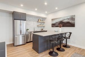 Crimson Ridge Showhome Basement wet bar