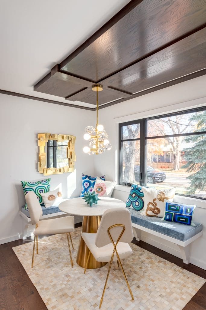 Dining and lighting fixture, glass and round bulbs on brass metals